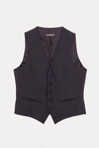 Gilet doppiopetto blu navy con bottoni coperti